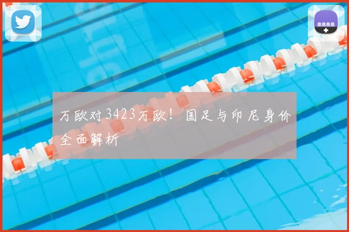 万欧对3423万欧！国足与印尼身价全面解析